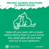 Wipe off pets when they come inside and keep them out of the bedroom: Wipe off pets when they come inside and keep them out of the bedroom