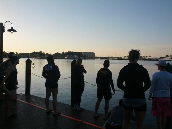 Premier Women candidates line up for time trials at dawn in Tampa, March 2015