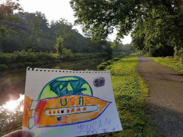 The Delaware and Raritan canal test site and a motivational message 