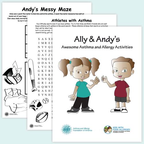 Ally and Andy's Activity Book to teach children about asthma and allergies