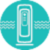 air cleaner icon on a teal background: air cleaner icon on a teal background