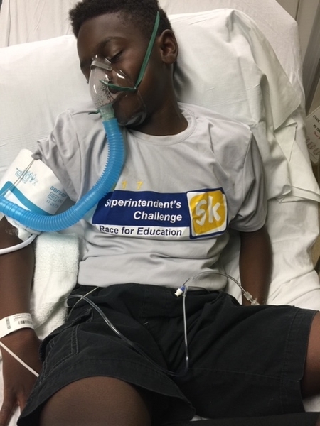 Javan spent a week in the ICU after a severe asthma attack