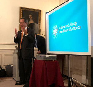 Kenneth Mendez, AAFA CEO and President, spoke as AAFA and ASL met to celebrate the award.