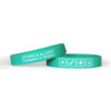 Two teal silicone bracelets that say: Asthma and Allergy Foundation of America: Two teal silicone bracelets that say: Asthma and Allergy Foundation of America