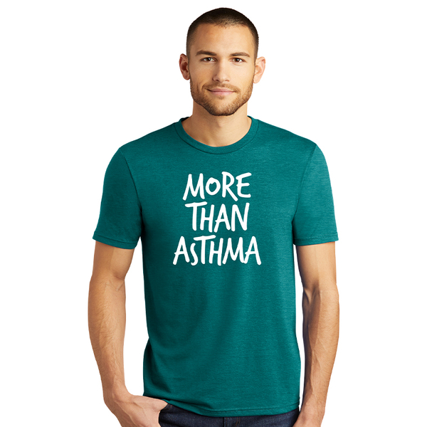 A man wearing a shirt that says: More Than Asthma