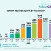 chart of asthma-related deaths by age group: chart of asthma-related deaths by age group