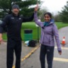 Picture of Shreaya Madireddy, community ambassador for the Asthma and Allergy Foundation of America, and her uncle Ram Nunna celebrate coming in first during a 5k run: Picture of Shreaya Madireddy, community ambassador for the Asthma and Allergy Foundation of America, and her uncle Ram Nunna celebrate coming in first during a 5k run