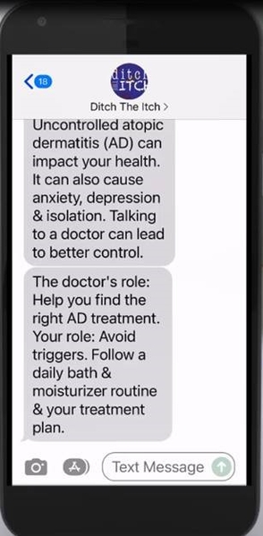 Medi-IQ Atopic Dermatitis Eczema Ditch the Itch Text Message Program