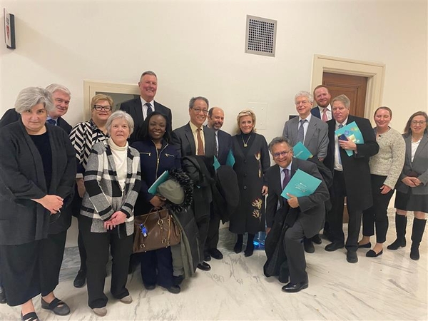 Board members of the Asthma and Allergy Foundation of America with Rep. Dingell