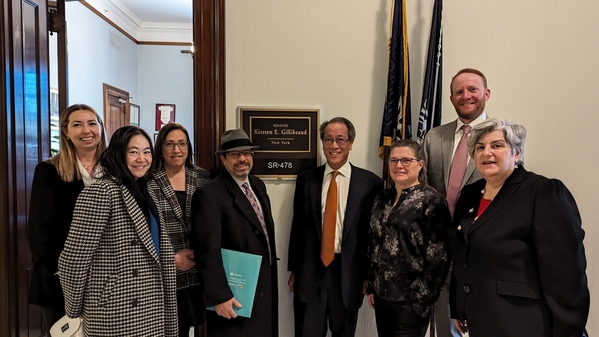 AAFA board members and staff at Senator Gillibrand’s (D-NY) office. Senator Gillibrand co-leads the funding request for the NACP. 