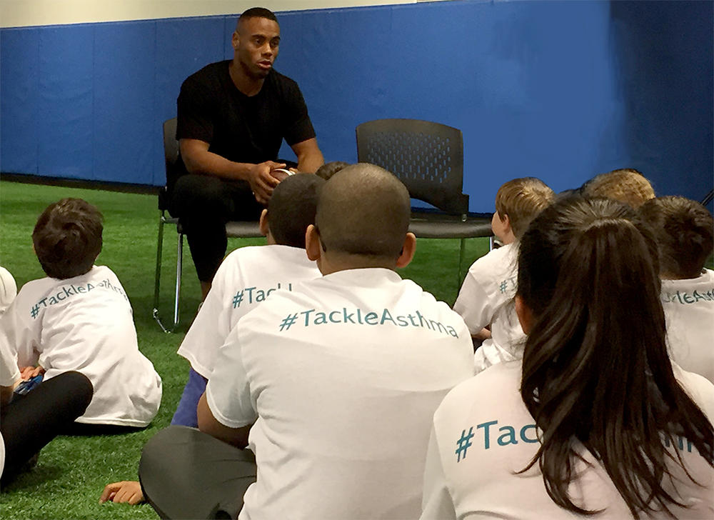 Rashad Jennings Encourages Kids to #TackleAsthma