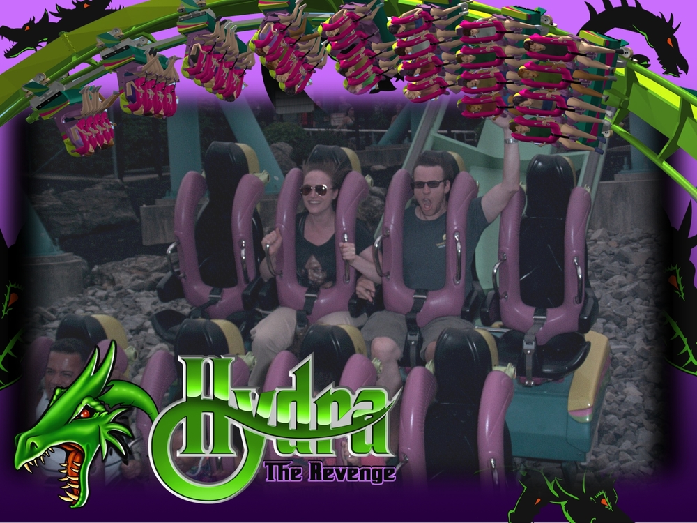 Having a blast on the roller coasters!